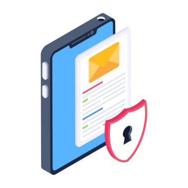 Kalkanlı akıllı telefon ve bulut hesaplama vektörü resimli cep telefonu