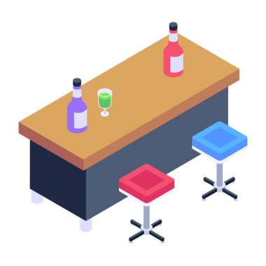 Mobilya ikonu. Basit tasarım