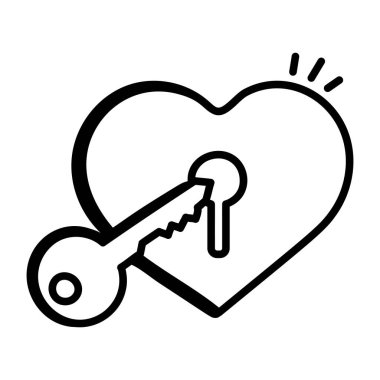 Anahtar vektör glif simgesi