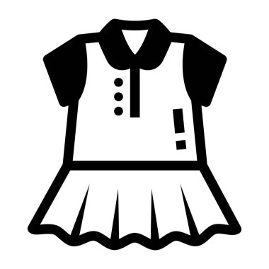 moda elbise ikonu vektör illüstrasyonu