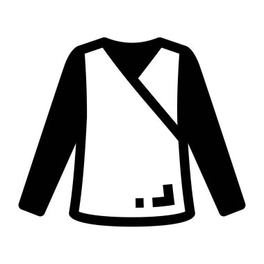 Ceket. Web simgesi basit illüstrasyon  