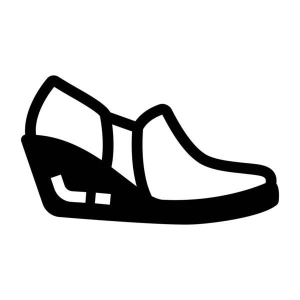 Zapato Icono Web Ilustración Simple — Vector de stock