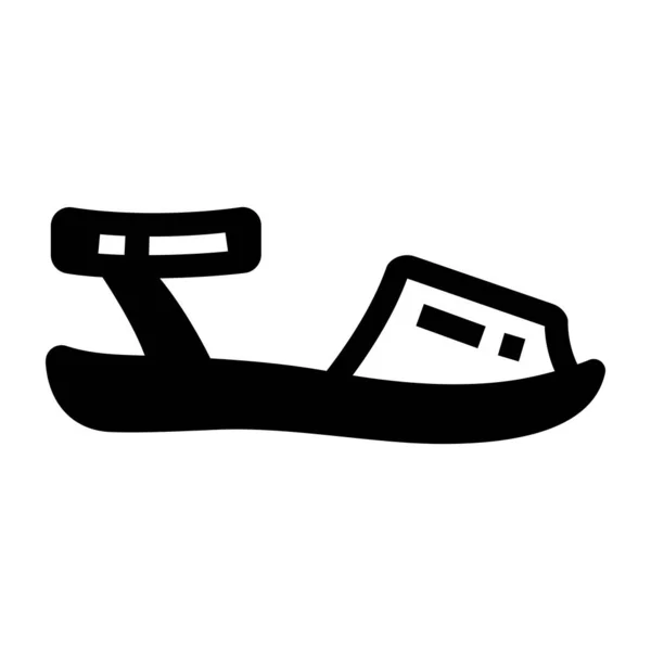 Strandsandale Web Symbol Einfache Illustration — Stockvektor