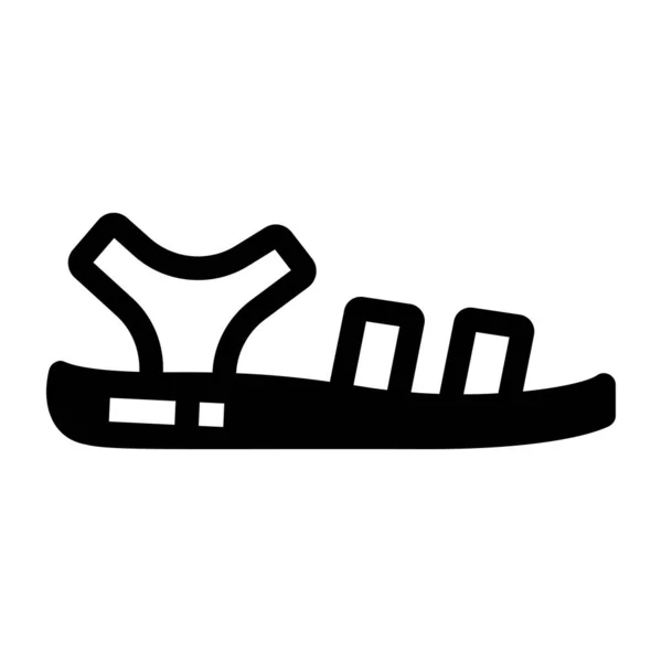 Beach Sandal Icon Vector Illustration — Stock Vector