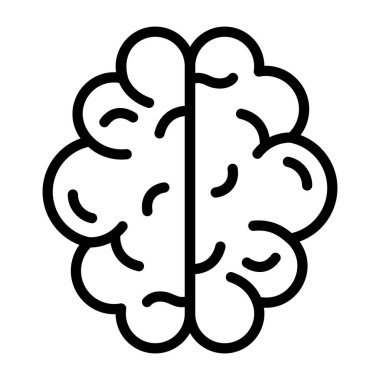 beyin ikonu vektör illüstrasyonu