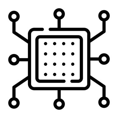 robot. Web simgesi basit illüstrasyon