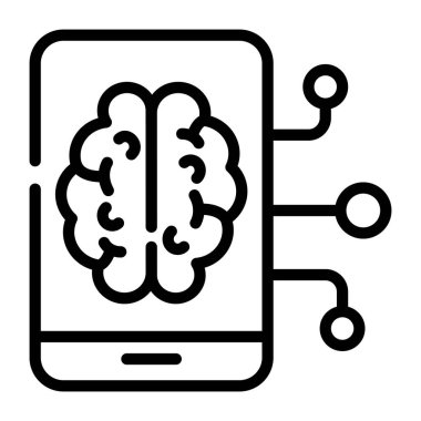 Yapay zeka vektör simgesi.