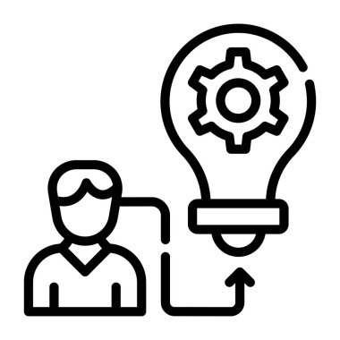 Bir fikrim var. Web simgesi basit tasarım