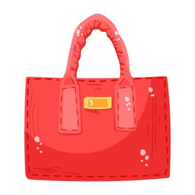 Kırmızı ve beyaz arkaplanı olan çanta