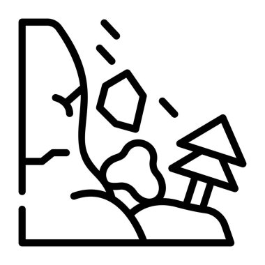 Bir ağaç simgesinin vektör illüstrasyonu