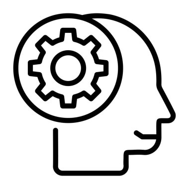 Beyin. Web simgesi basit tasarım