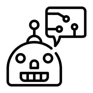 robot. Web simgesi basit illüstrasyon