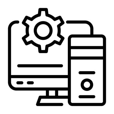 veritabanı. Web simgesi basit illüstrasyon