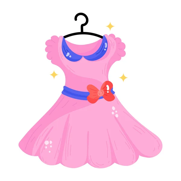 Vestido Com Saia Rosa Vestidos Roxos Ilustração Vetorial —  Vetores de Stock