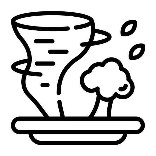 Theepot Icoon Schets Illustratie Van Koffiebeker Vector Pictogrammen Voor Web — Stockvector