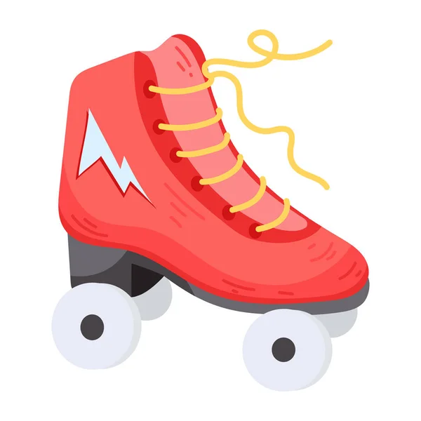 Icono Del Patín Ilustración Plana Patines Vector Iconos Aislados Sobre — Archivo Imágenes Vectoriales