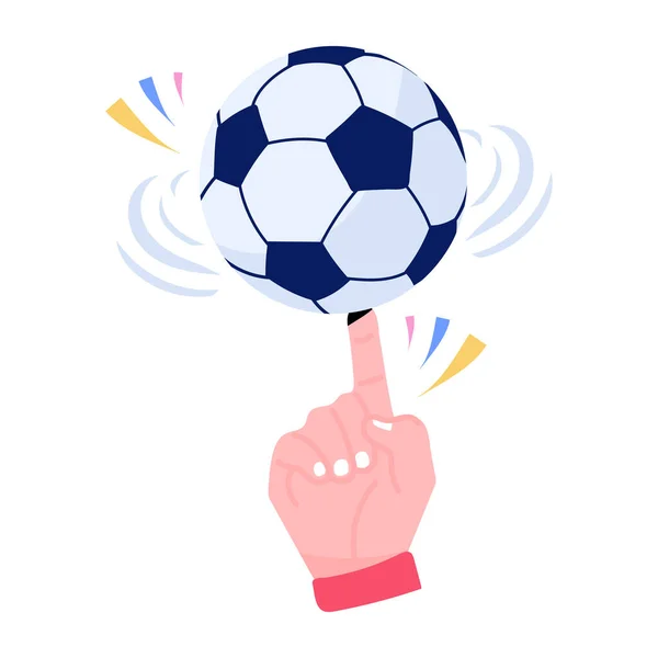 Pelota Fútbol Con Símbolo Fútbol Ilustración Vectorial — Vector de stock