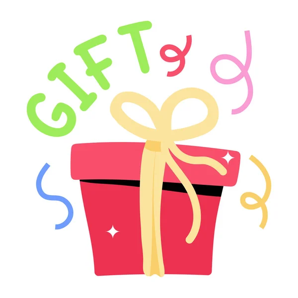 Cadeaudoosje Met Cadeaus Strik Vectorillustratie — Stockvector