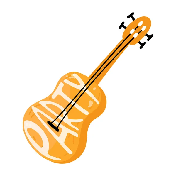 Icône Instrument Guitare Dessin Animé Icônes Vectorielles Violon Basse Acoustique — Image vectorielle