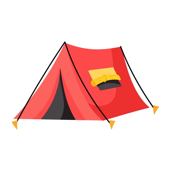 Camping Tent Icon Cartoon Illustration Tourist Tents Vector Icons Web — Stock Vector