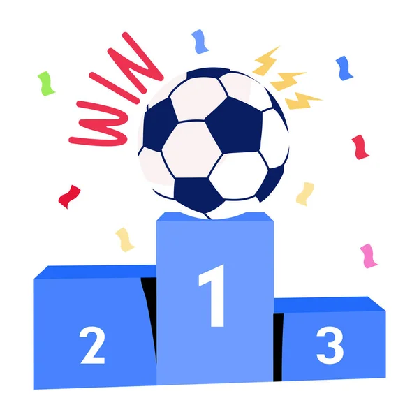 Soccer Ball Football Trophy — Stock Vector