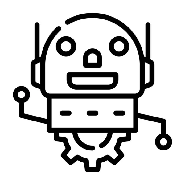 Roboten Webb Ikon Enkel Illustration — Stock vektor