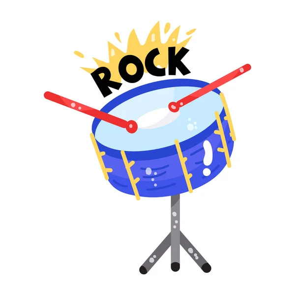 Schlagzeug Instrument Symbol Vektor Illustration Design — Stockvektor