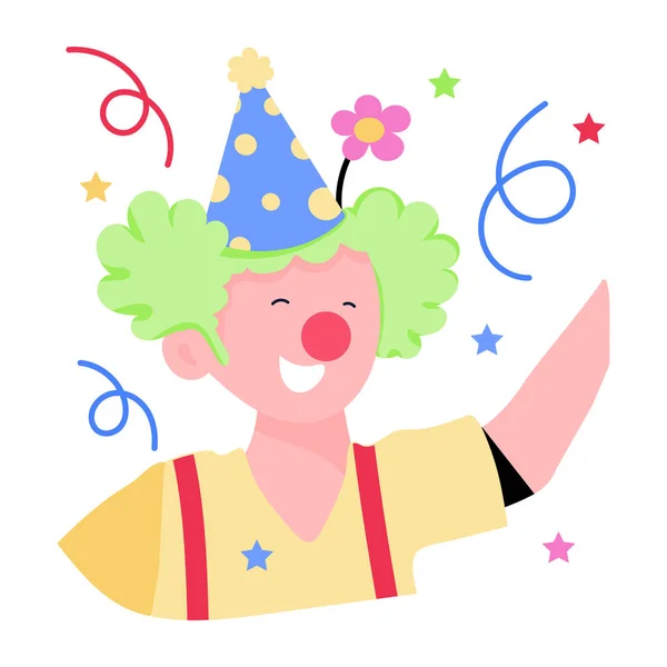 Happy Birthday Boy Balloons Confetti Vector Illustration — Stock Vector