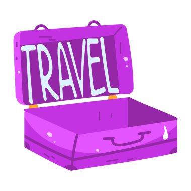 Bir karikatür hazine sandığının vektör çizimi