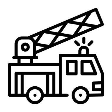 Araba kazası ikonu. Web için yol kamyon vektör simgelerinin özet çizimi