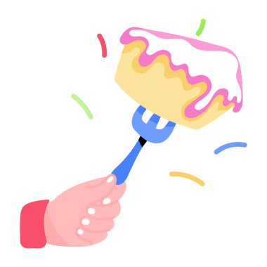Dondurmalı el yapımı lolipop, vektör çizimi
