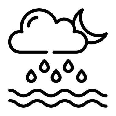 Yağmur bulutları. Web simgesi