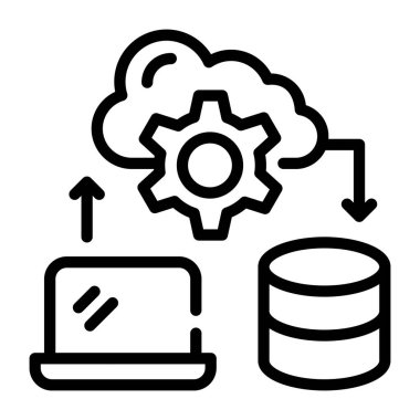 Bulut hesaplama. Web simgesi