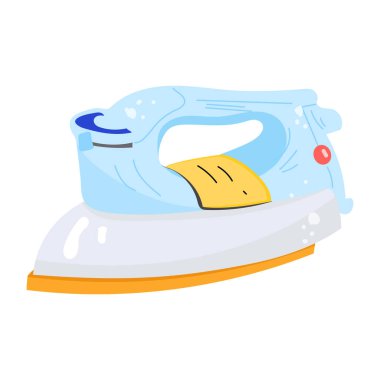 çamaşırhane, ütü, temizlik, çamaşır, giysi, ev işi, temizlik, ekipman, vektör illüstrasyonu