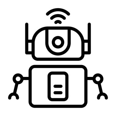 robot ikon vektör illüstrasyonu