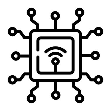 teknoloji simgesi vektör illüstrasyonu