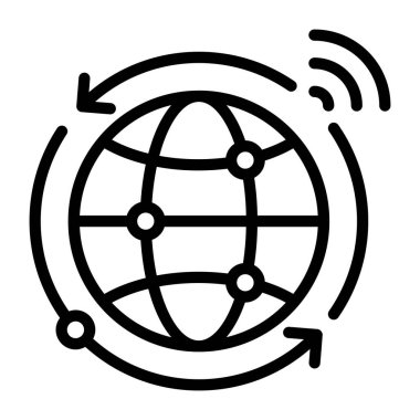 genel ağ vektör çizgisi simgesi