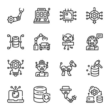 Robot simgesinin vektör illüstrasyonu