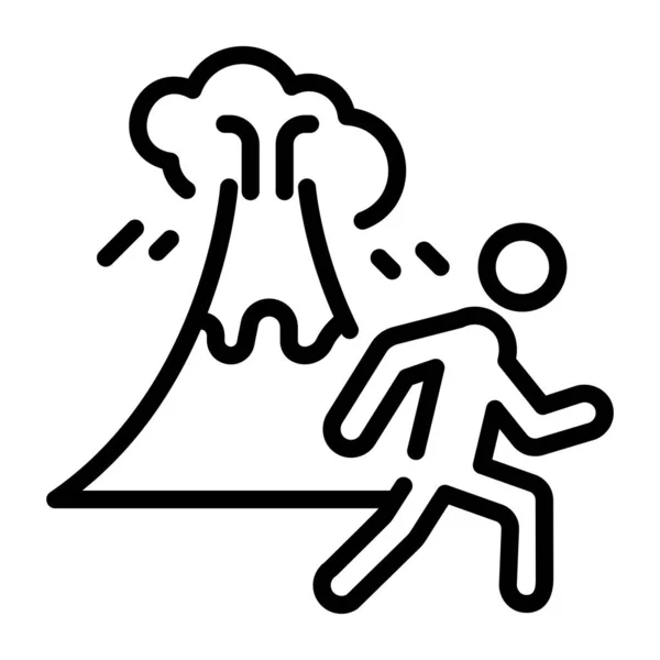 Vulkan Web Symbol Einfache Illustration — Stockvektor