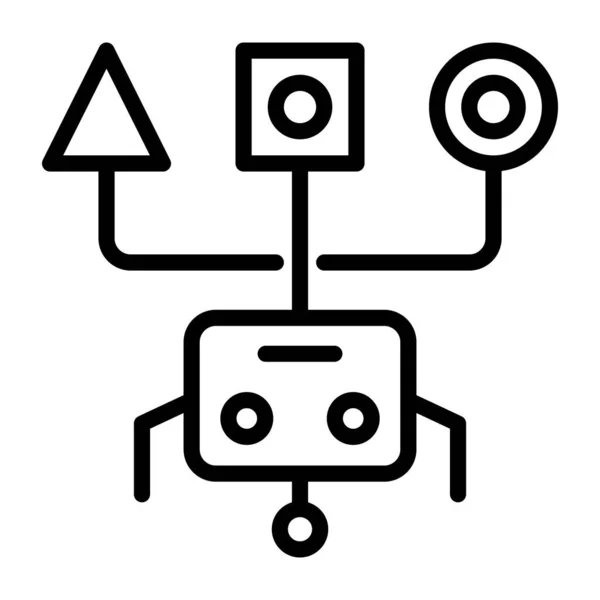 Robot Web Icon Simple Illustration — Stock Vector
