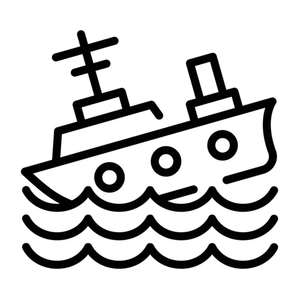 Корабель Веб Іконка Проста Ілюстрація — стоковий вектор