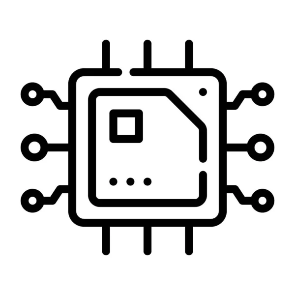 Processor Pictogram Vectorillustratie — Stockvector