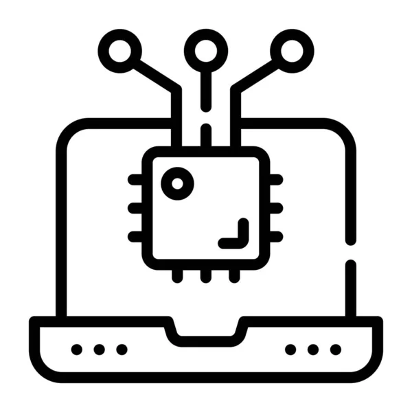 Robot Icono Web Ilustración Simple — Vector de stock