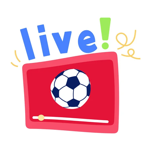 Pelota Fútbol Con Fútbol Deporte Tema Vector Ilustración — Vector de stock