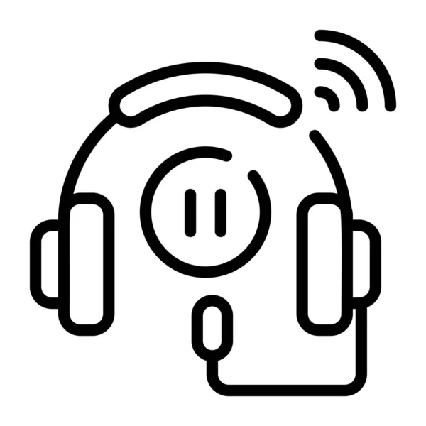 Écouteurs Icône Web Illustration Simple — Image vectorielle