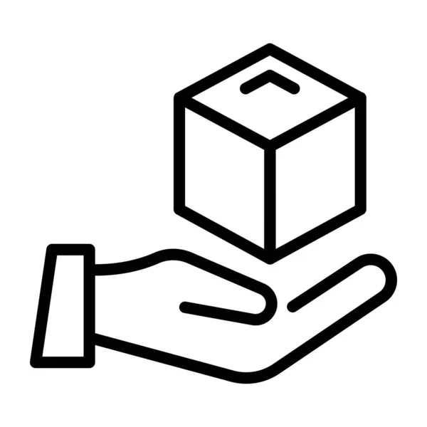 Hand Box Icon Vector Illustration — Image vectorielle
