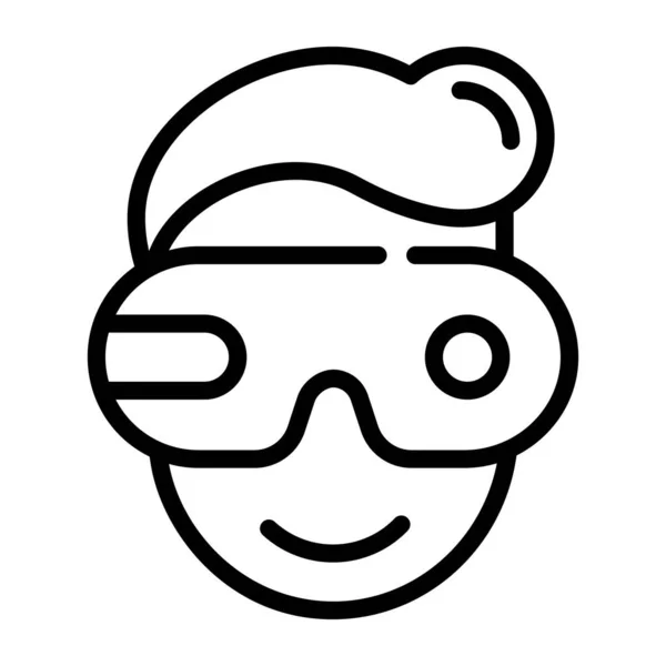 Máscara Icono Web Ilustración Simple — Vector de stock