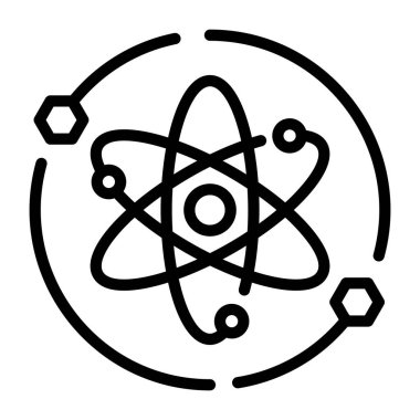 atom. Web simgesi basit illüstrasyon
