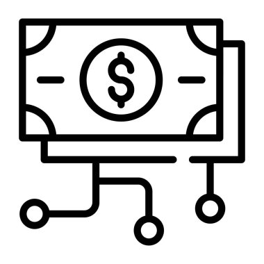 Para için. Web simgesi basit illüstrasyon