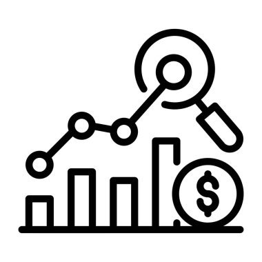 finansal büyüme grafik vektörü çizimi